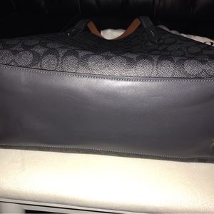 Gently used Large coach leather bag with long strap